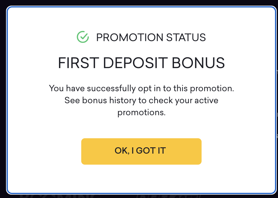 Spinbit First Deposit Bonus